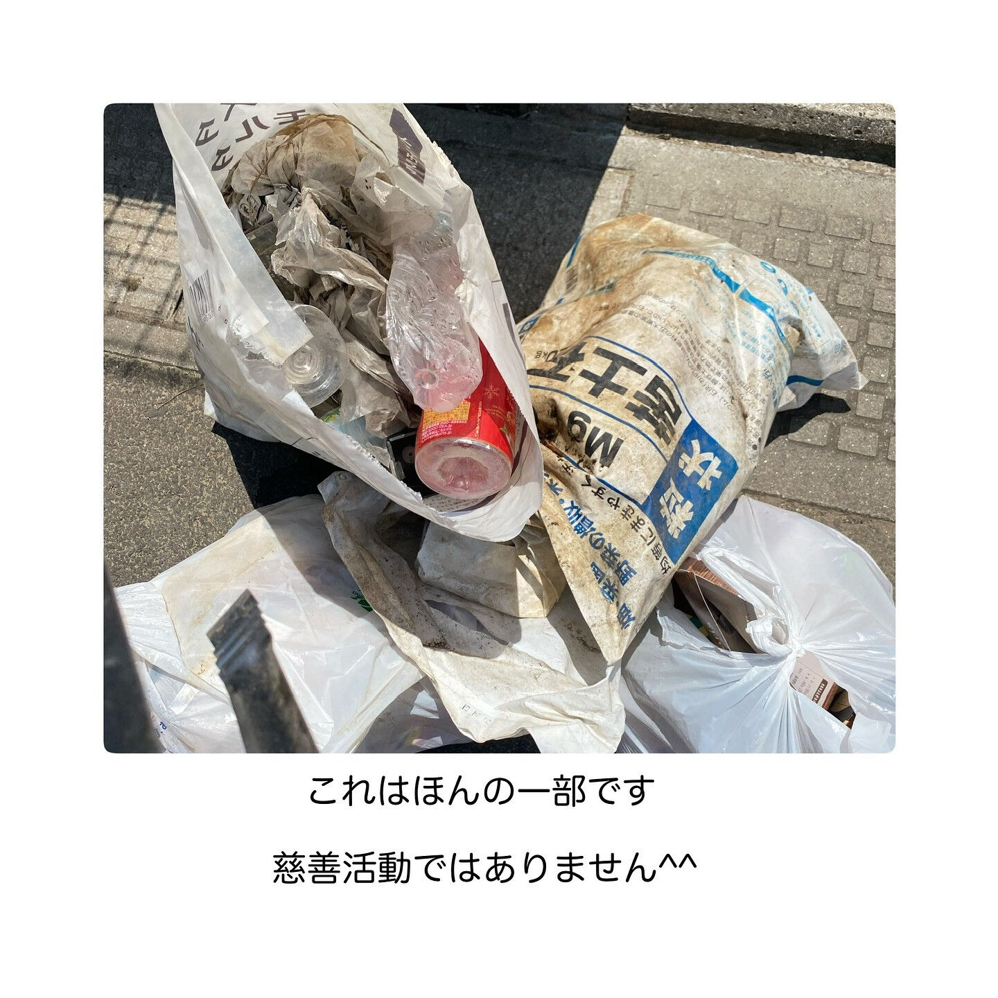 この日は近所のゴミ拾い^^